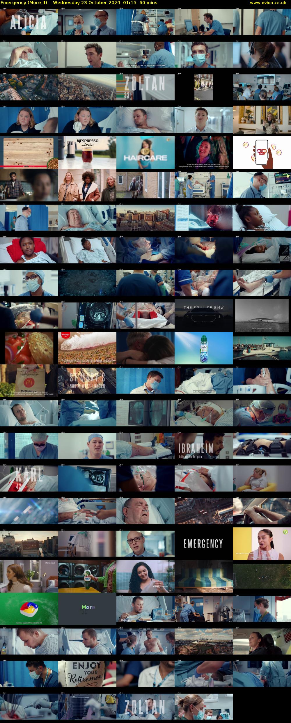 Emergency (More 4) Wednesday 23 October 2024 01:15 - 02:15