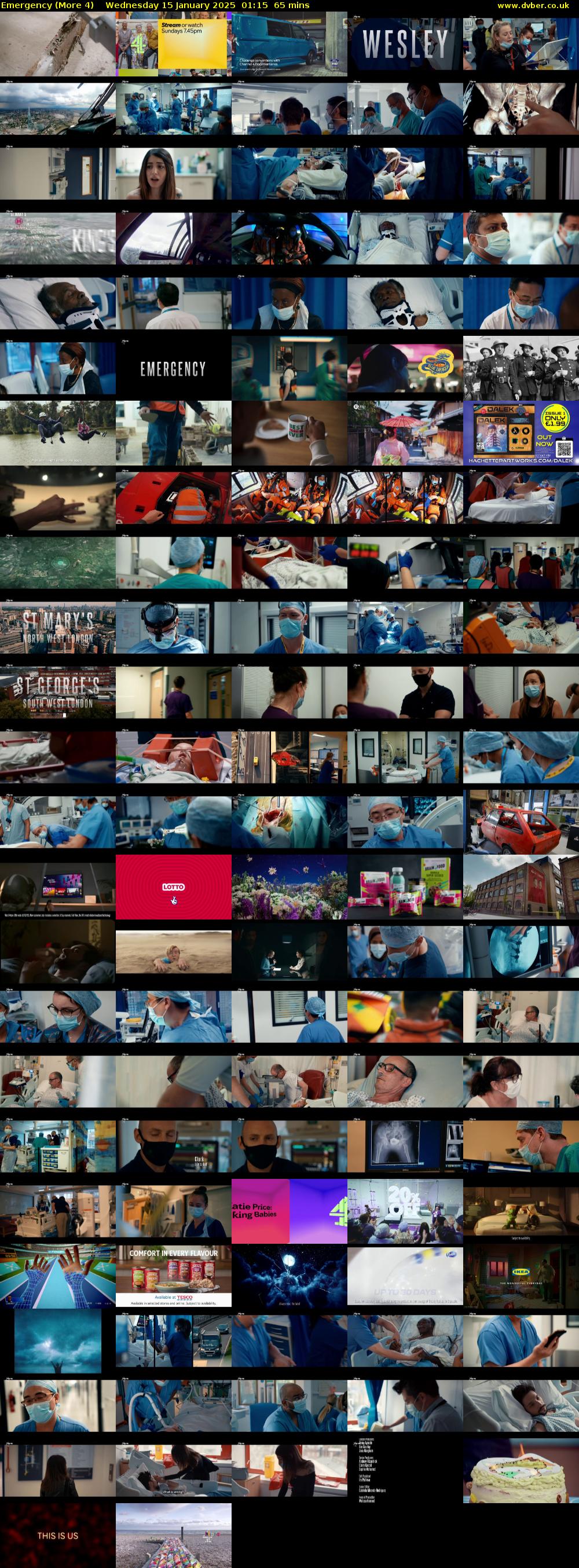 Emergency (More 4) Wednesday 15 January 2025 01:15 - 02:20