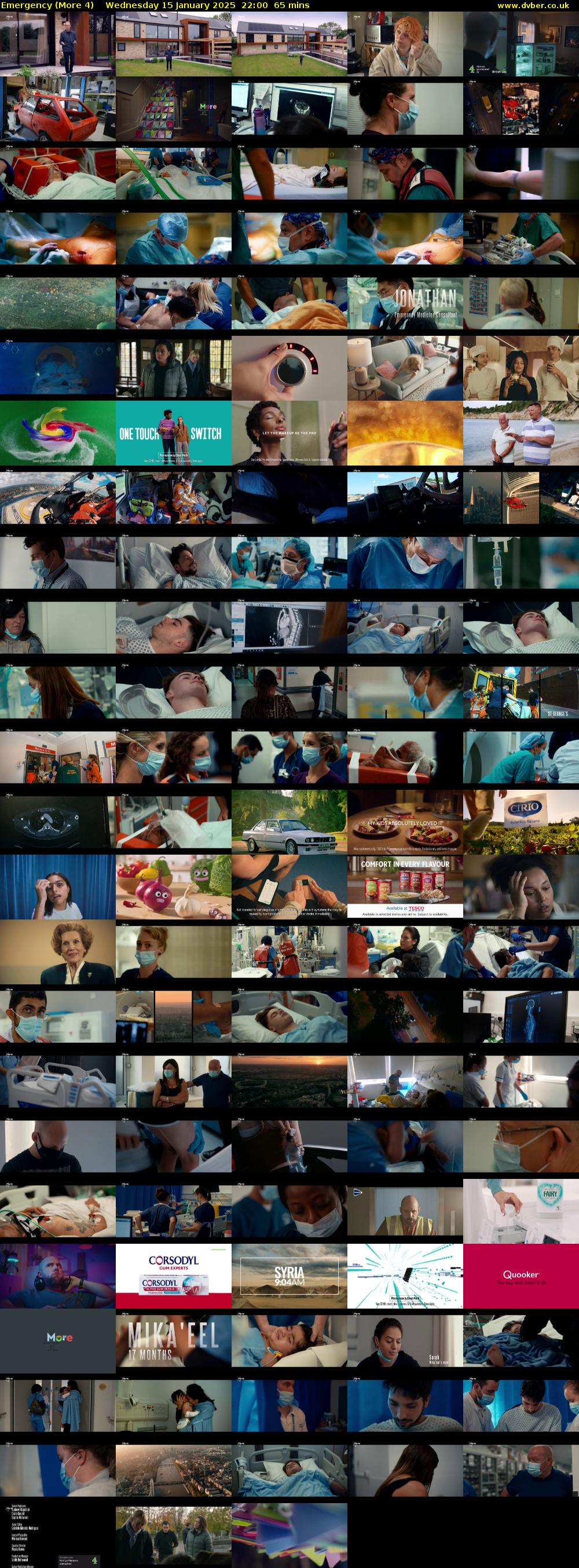 Emergency (More 4) Wednesday 15 January 2025 22:00 - 23:05