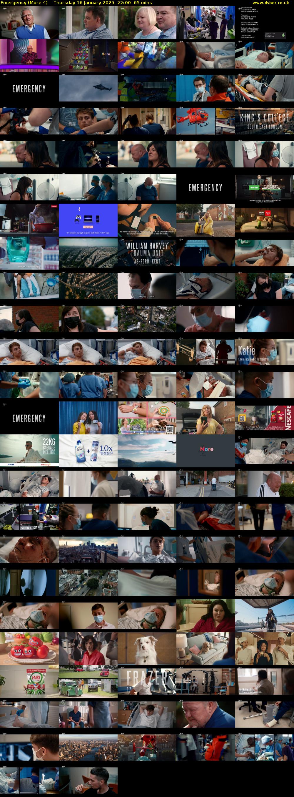 Emergency (More 4) Thursday 16 January 2025 22:00 - 23:05