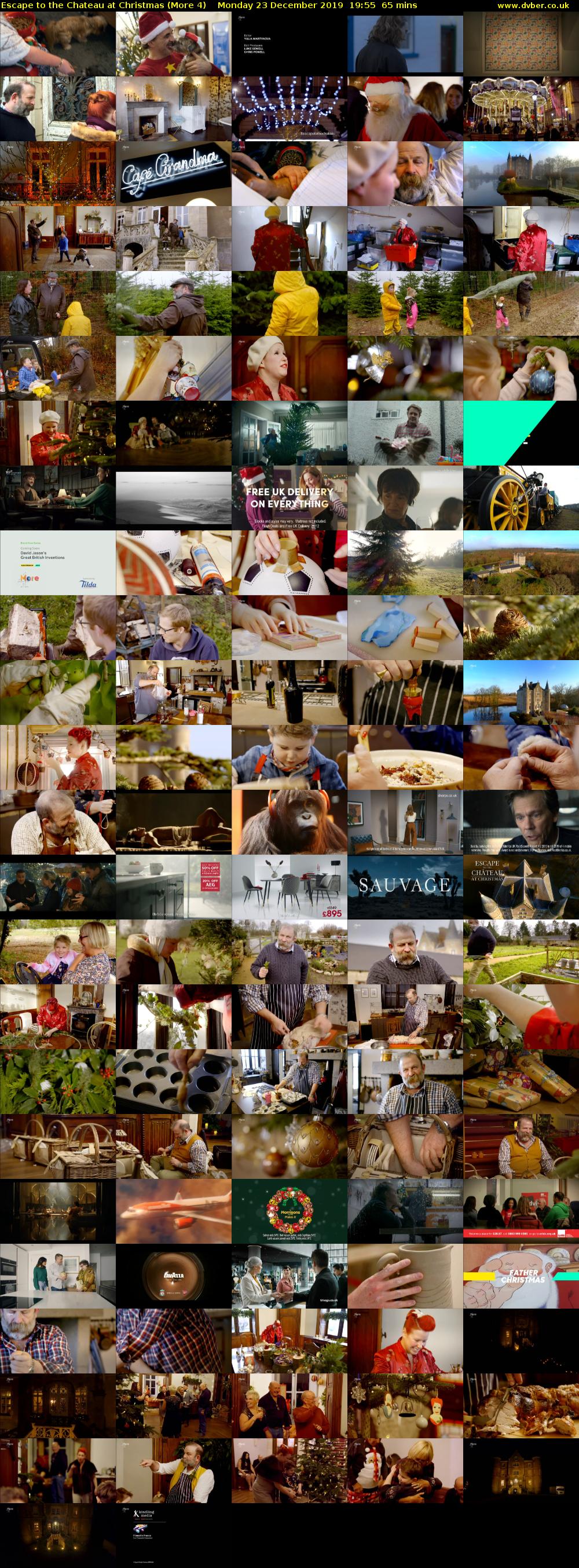 Escape to the Chateau at Christmas (More 4) Monday 23 December 2019 19:55 - 21:00