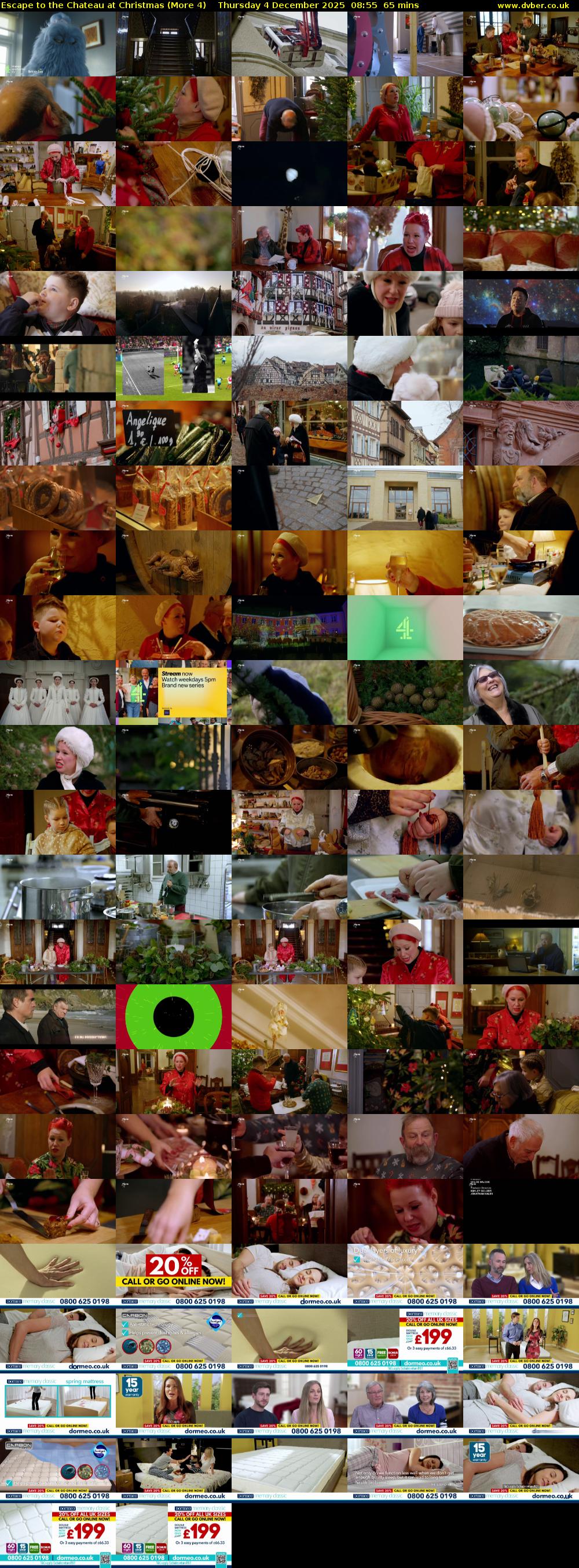 Escape to the Chateau at Christmas (More 4) Thursday 4 December 2025 08:55 - 10:00