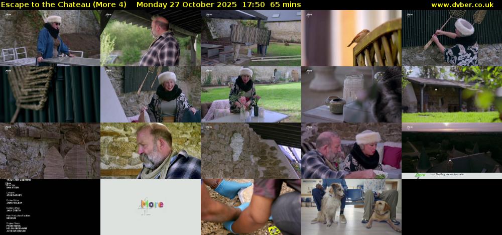Escape to the Chateau (More 4) Monday 27 October 2025 17:50 - 18:55