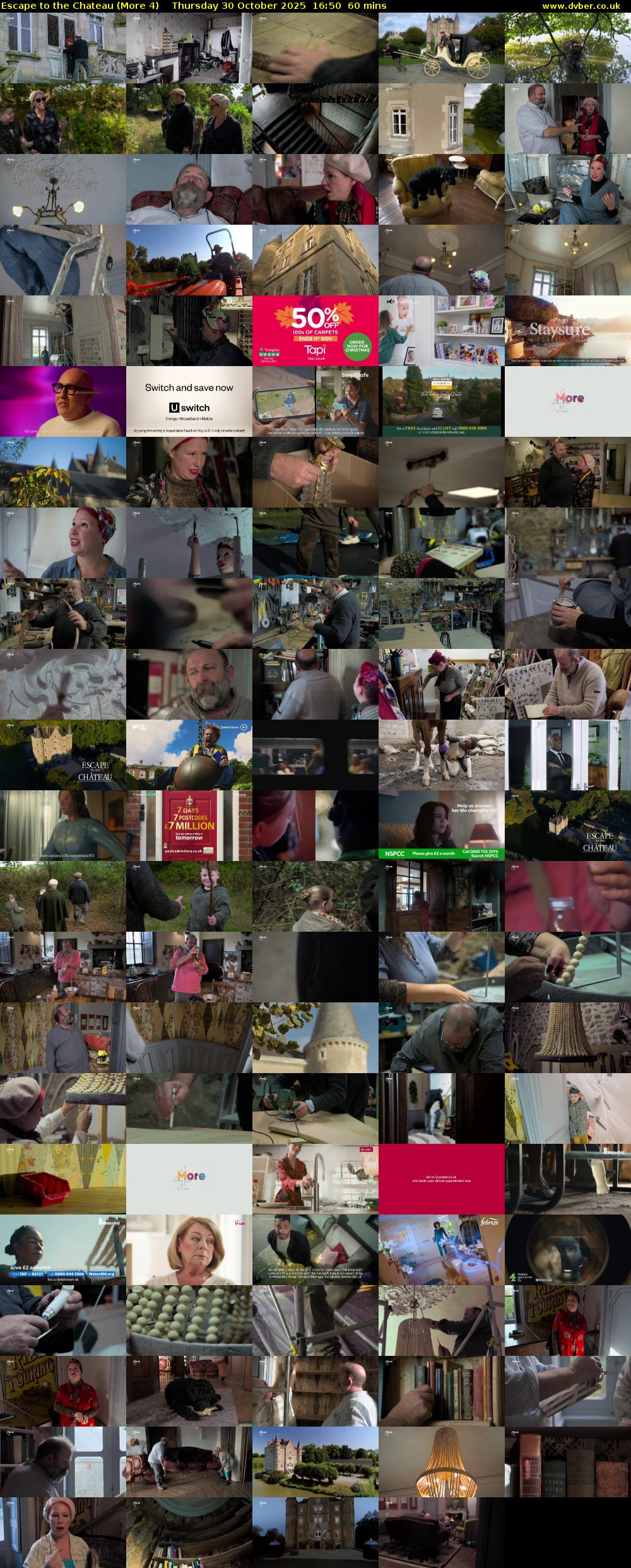 Escape to the Chateau (More 4) Thursday 30 October 2025 16:50 - 17:50