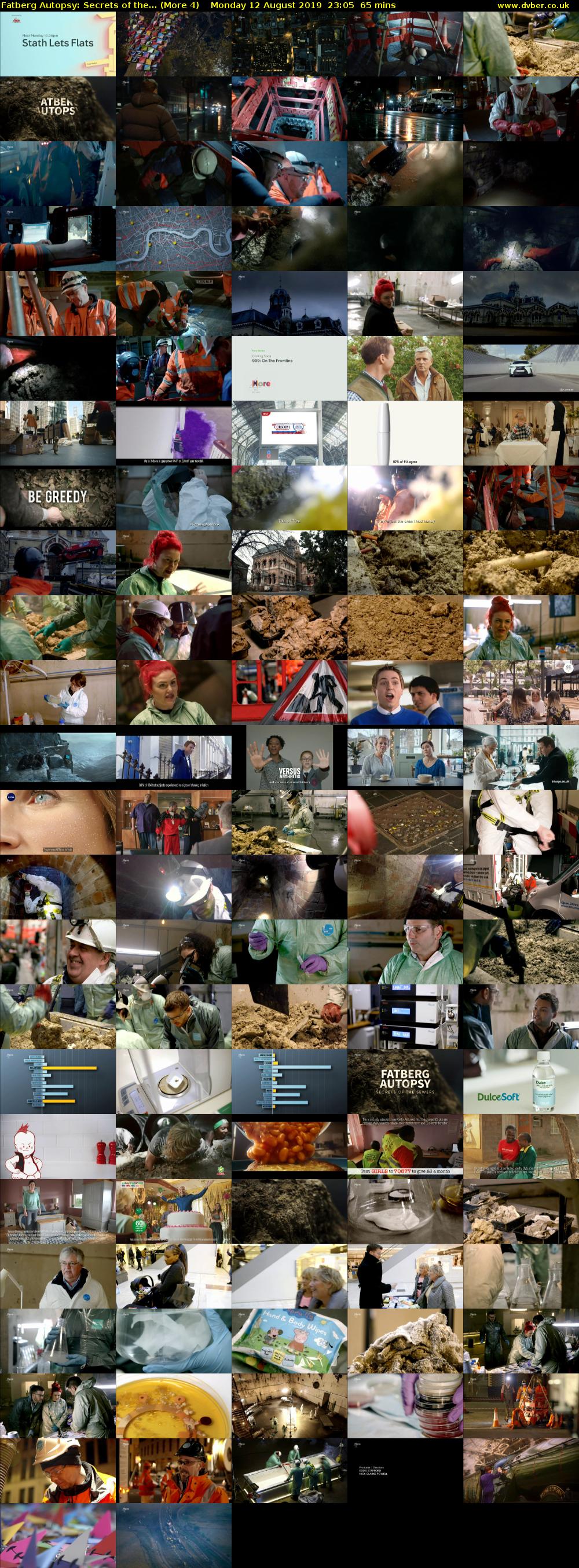 Fatberg Autopsy: Secrets of the... (More 4) Monday 12 August 2019 23:05 - 00:10