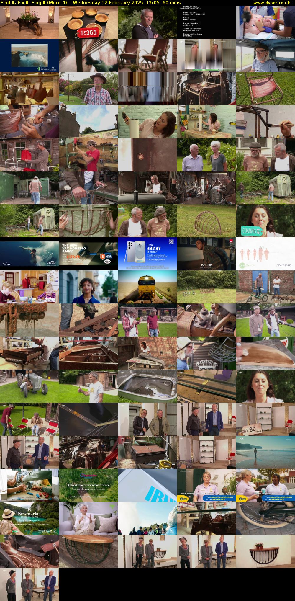 Find It, Fix It, Flog It (More 4) Wednesday 12 February 2025 12:05 - 13:05