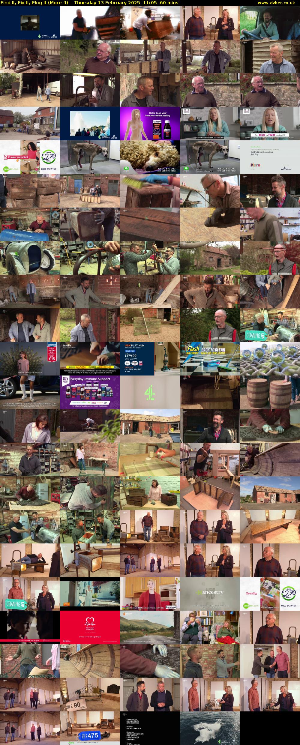 Find It, Fix It, Flog It (More 4) Thursday 13 February 2025 11:05 - 12:05
