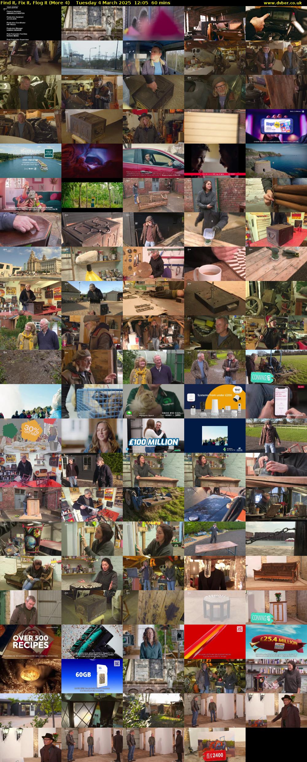 Find It, Fix It, Flog It (More 4) Tuesday 4 March 2025 12:05 - 13:05