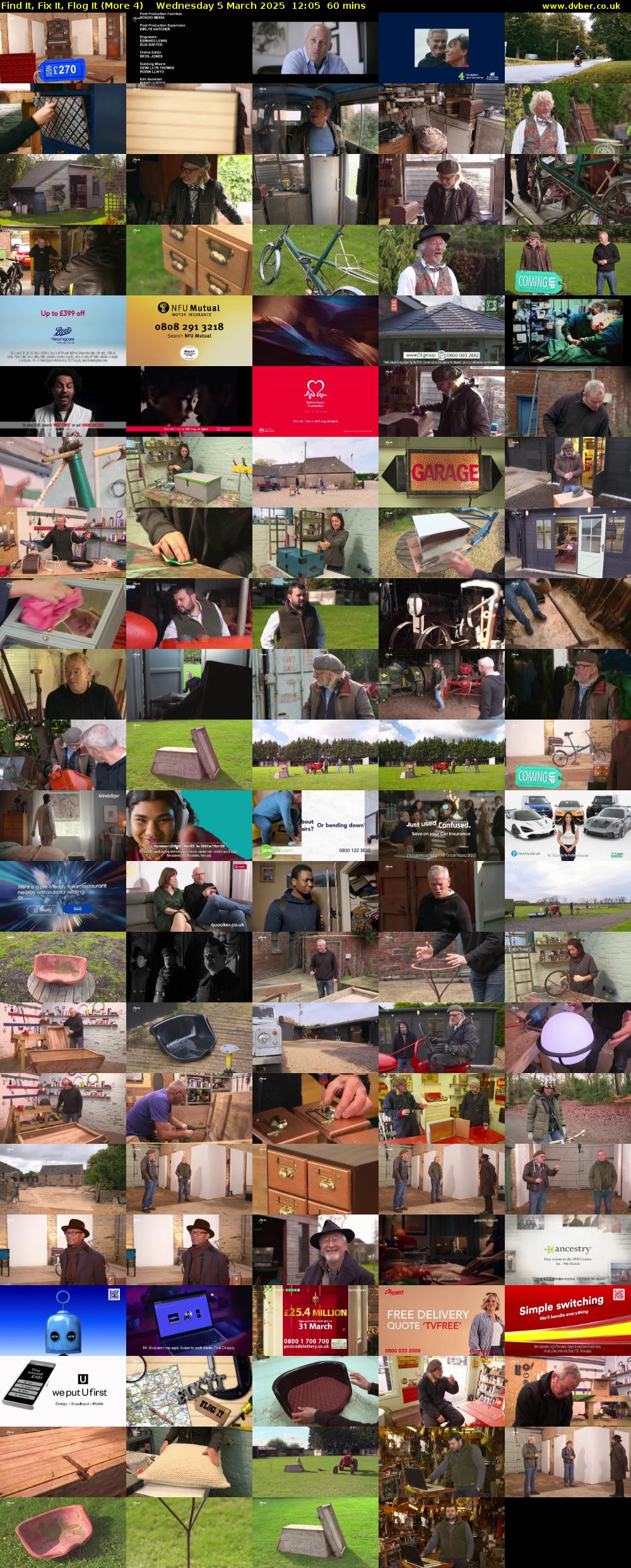 Find It, Fix It, Flog It (More 4) Wednesday 5 March 2025 12:05 - 13:05