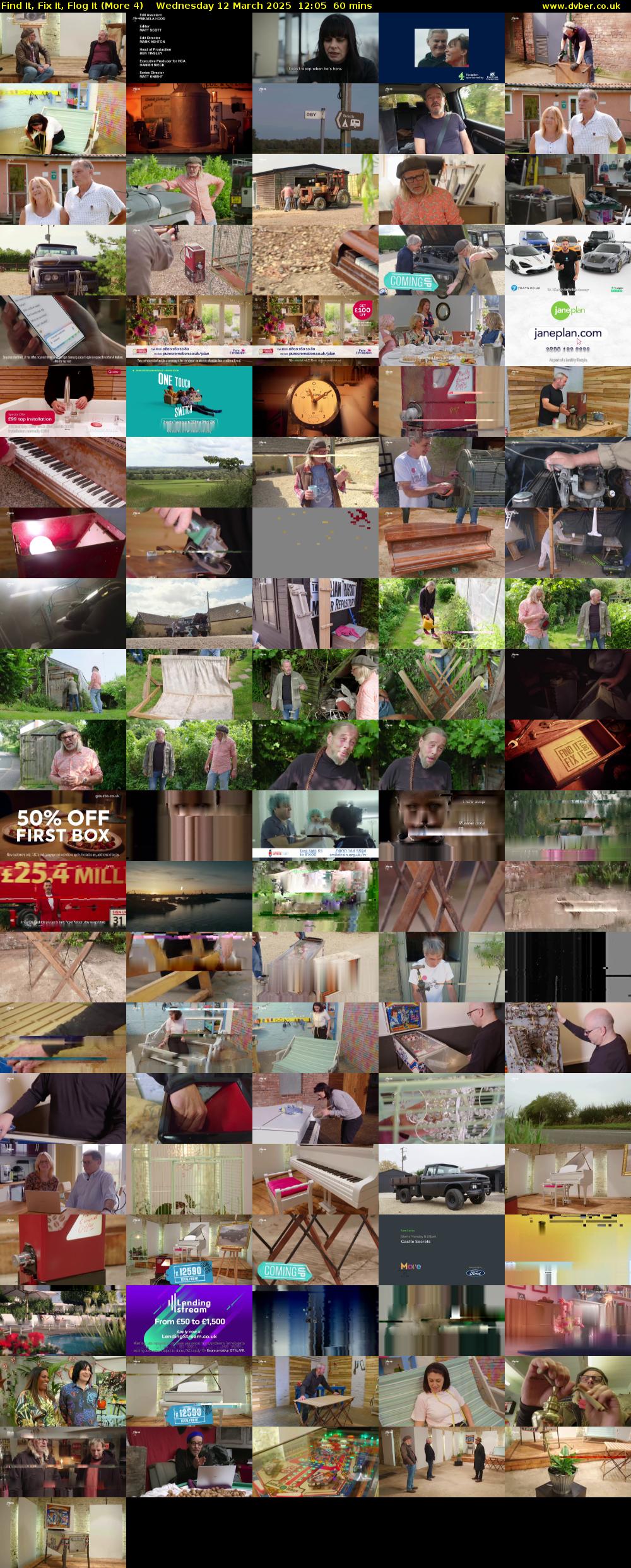 Find It, Fix It, Flog It (More 4) Wednesday 12 March 2025 12:05 - 13:05