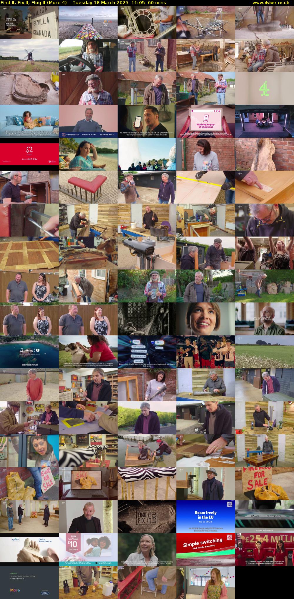 Find It, Fix It, Flog It (More 4) Tuesday 18 March 2025 11:05 - 12:05
