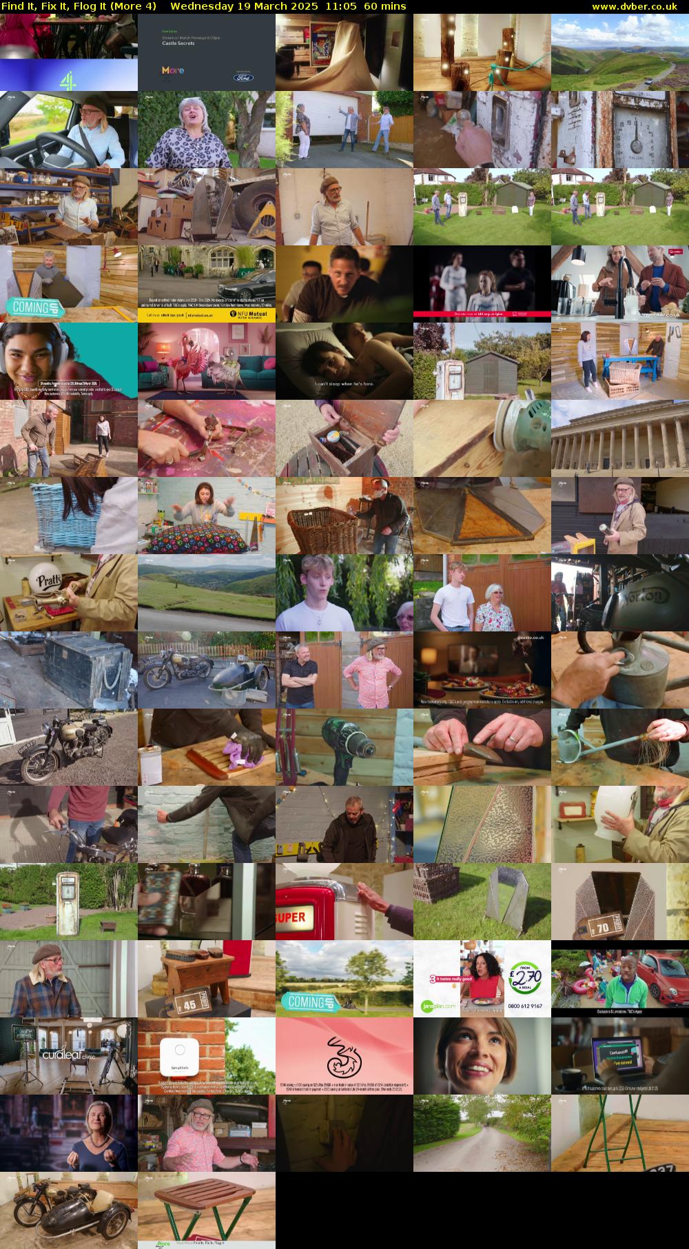Find It, Fix It, Flog It (More 4) Wednesday 19 March 2025 11:05 - 12:05