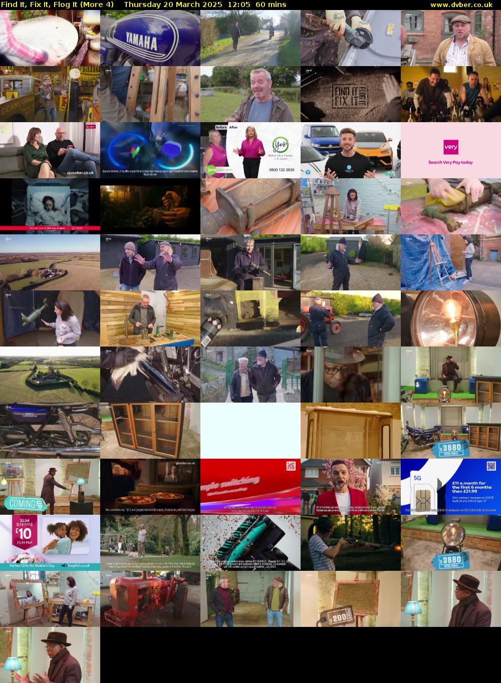 Find It, Fix It, Flog It (More 4) Thursday 20 March 2025 12:05 - 13:05