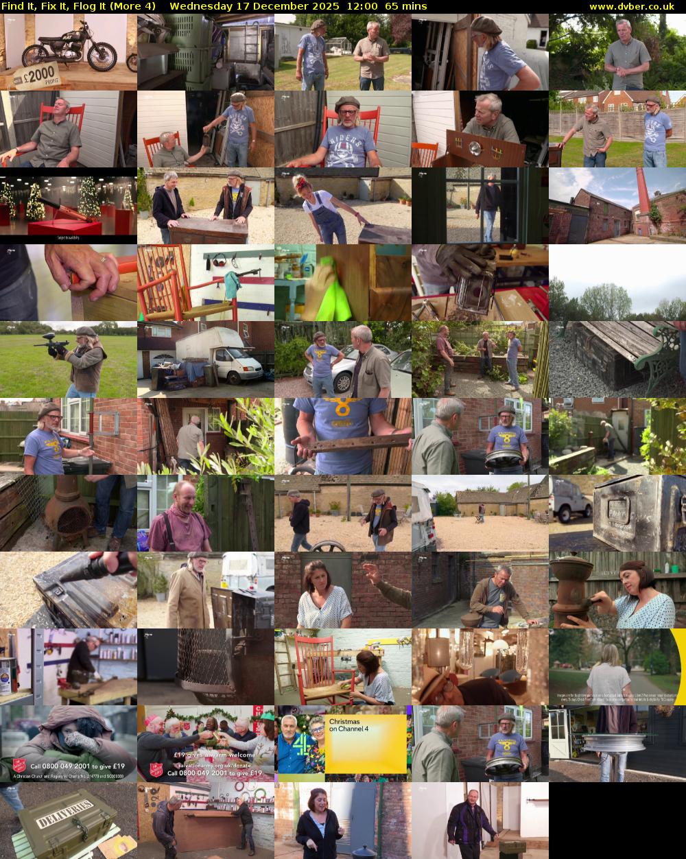 Find It, Fix It, Flog It (More 4) Wednesday 17 December 2025 12:00 - 13:05
