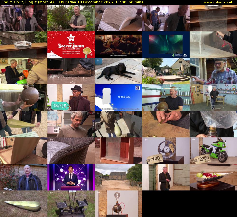 Find It, Fix It, Flog It (More 4) Thursday 18 December 2025 11:00 - 12:00