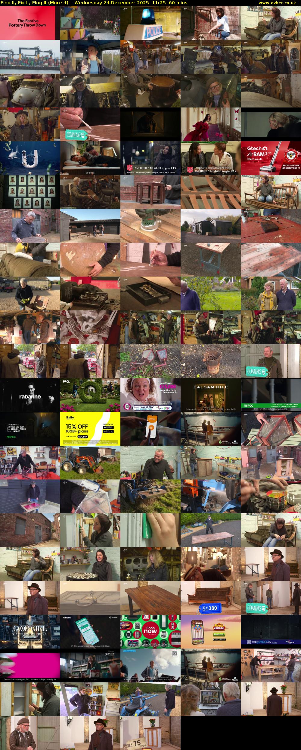 Find It, Fix It, Flog It (More 4) Wednesday 24 December 2025 11:25 - 12:25