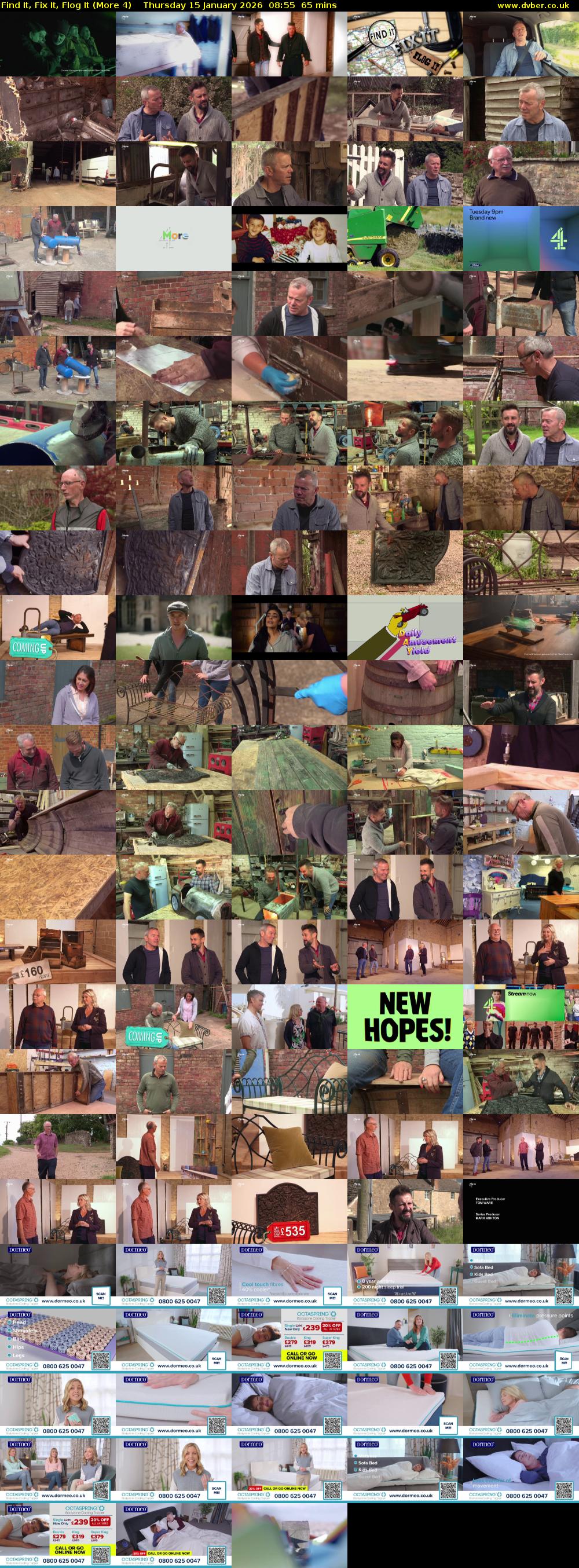 Find It, Fix It, Flog It (More 4) Thursday 15 January 2026 08:55 - 10:00
