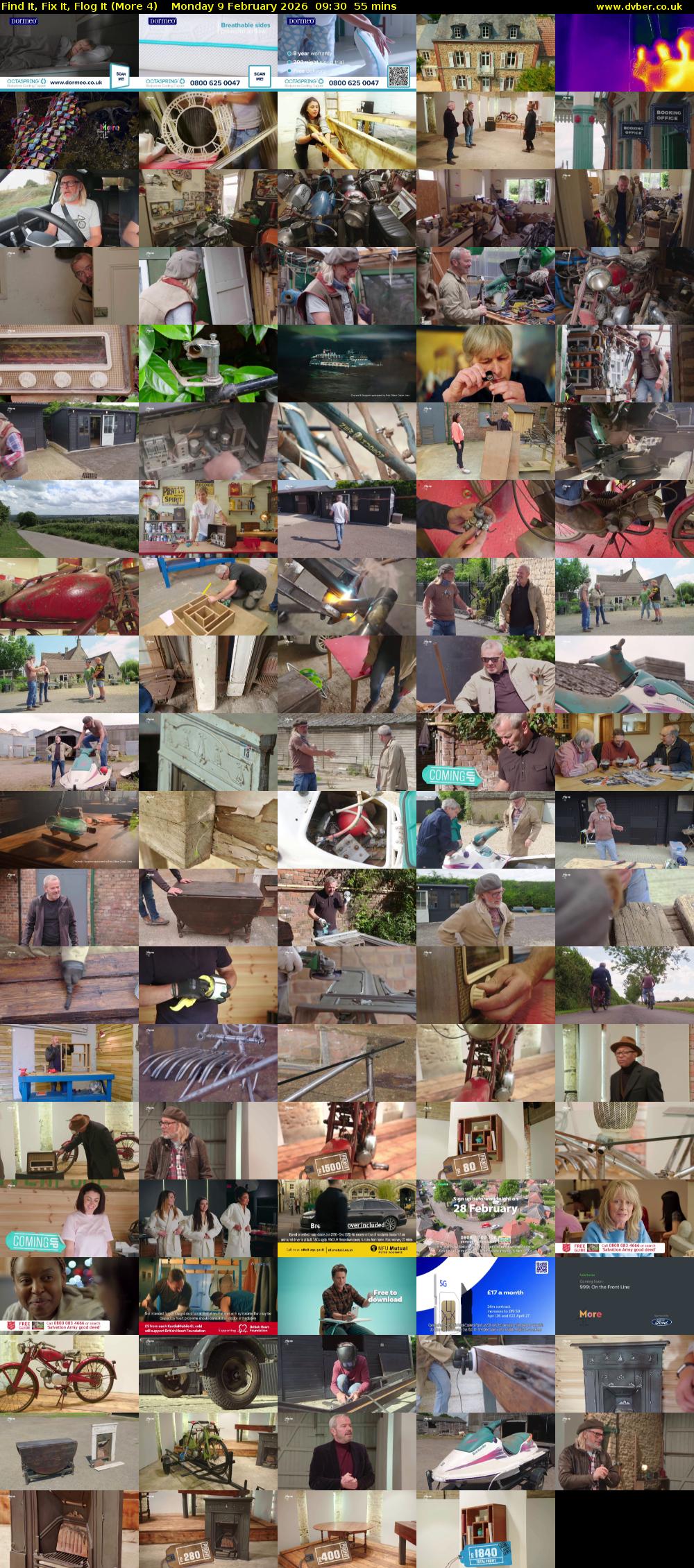 Find It, Fix It, Flog It (More 4) Monday 9 February 2026 09:30 - 10:25