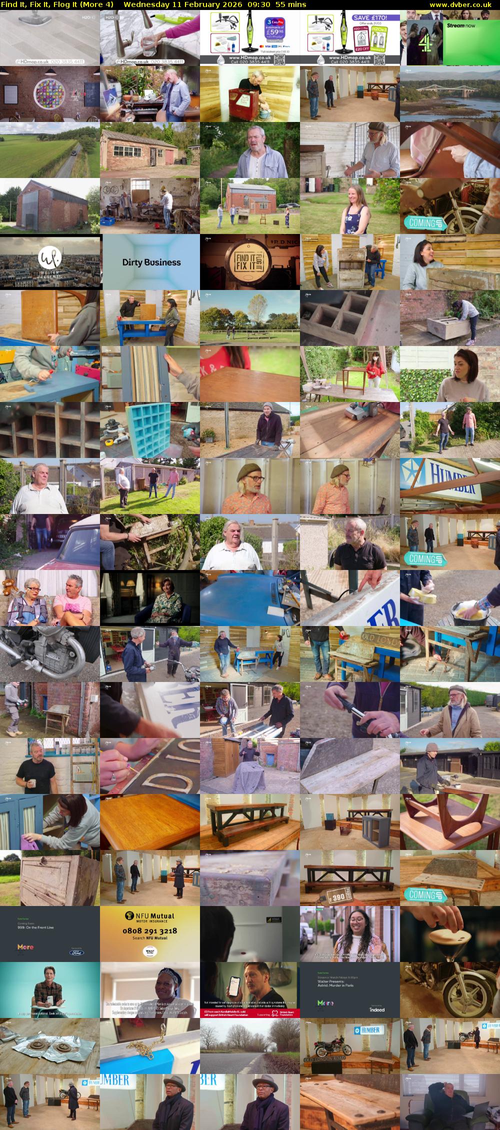 Find It, Fix It, Flog It (More 4) Wednesday 11 February 2026 09:30 - 10:25