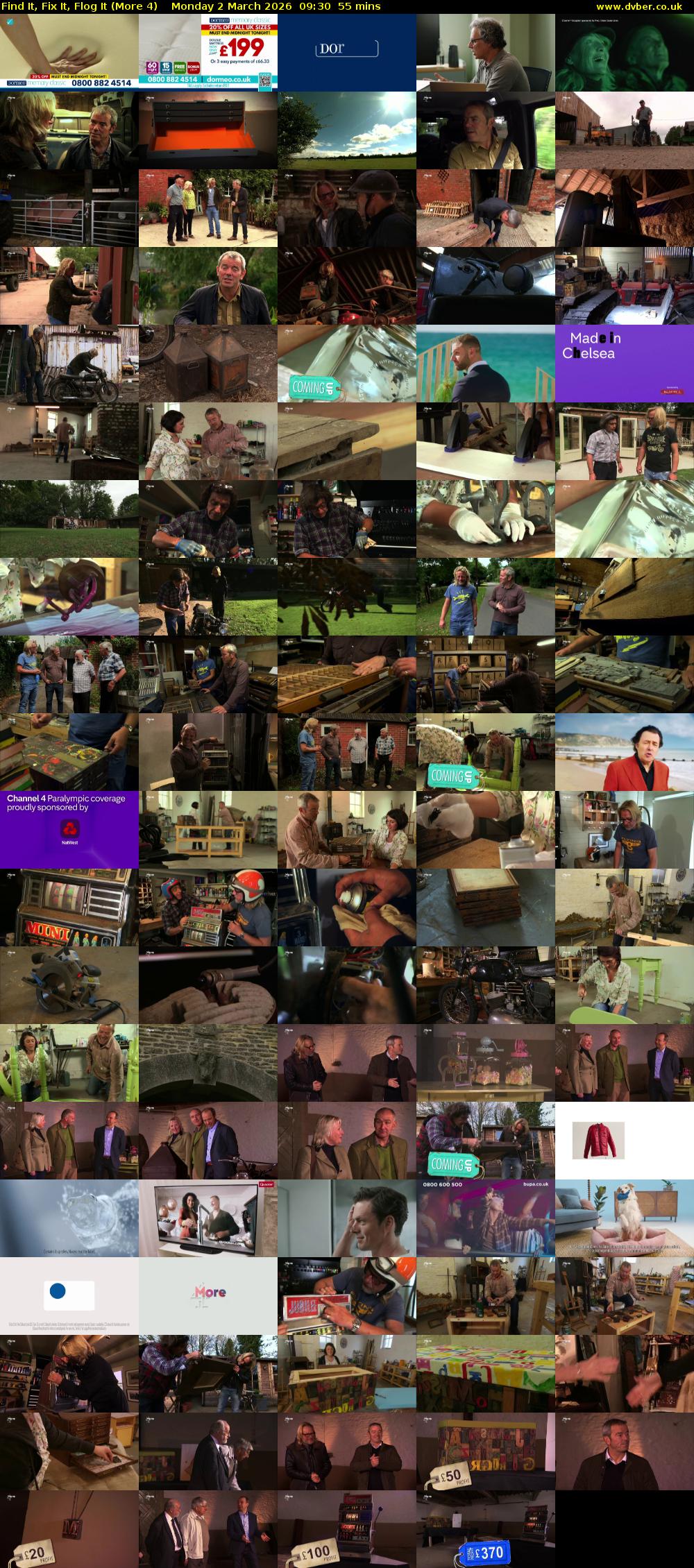 Find It, Fix It, Flog It (More 4) Monday 2 March 2026 09:30 - 10:25