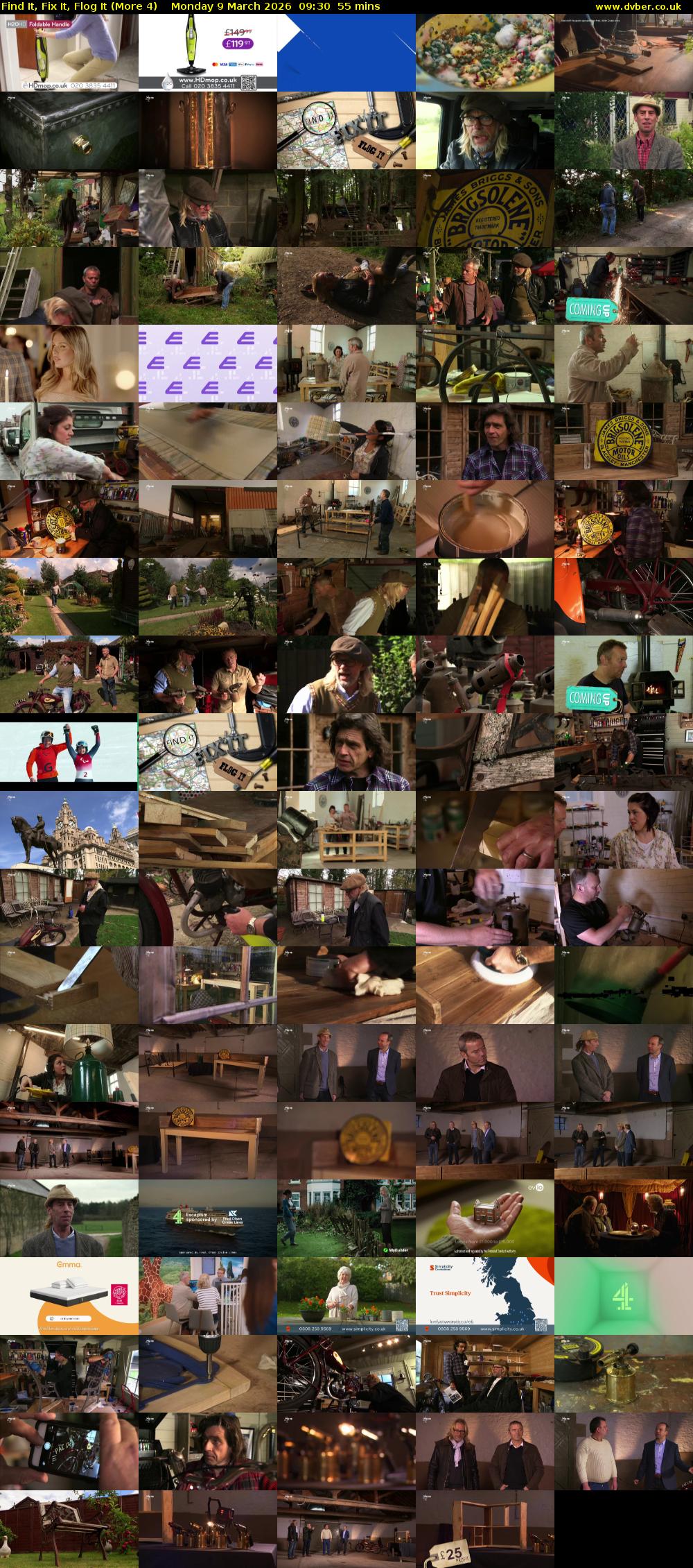 Find It, Fix It, Flog It (More 4) Monday 9 March 2026 09:30 - 10:25