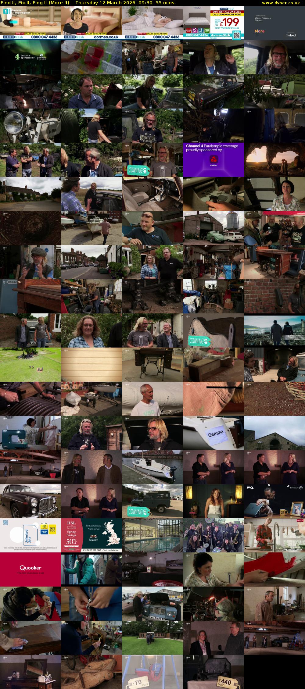 Find It, Fix It, Flog It (More 4) Thursday 12 March 2026 09:30 - 10:25