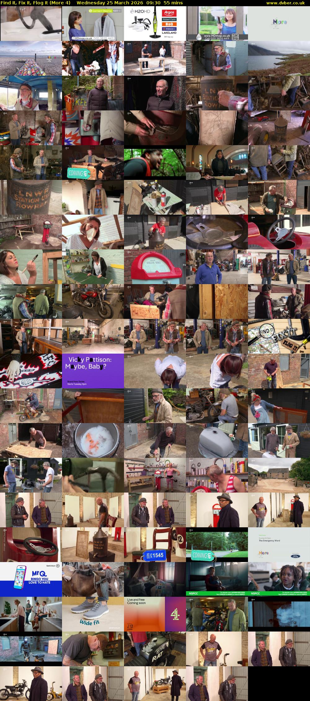 Find It, Fix It, Flog It (More 4) Wednesday 25 March 2026 09:30 - 10:25