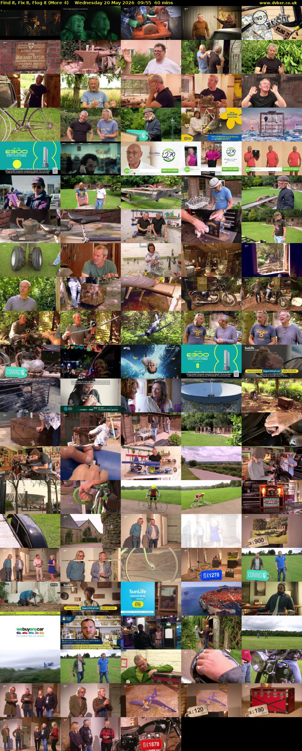 Find It, Fix It, Flog It (More 4) Wednesday 20 May 2026 09:55 - 10:55