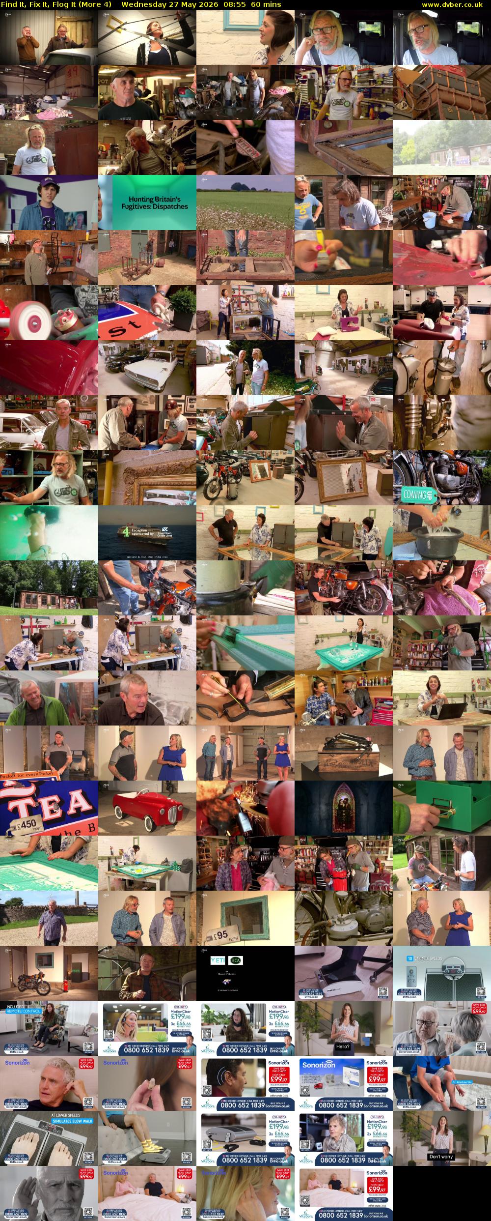 Find It, Fix It, Flog It (More 4) Wednesday 27 May 2026 08:55 - 09:55