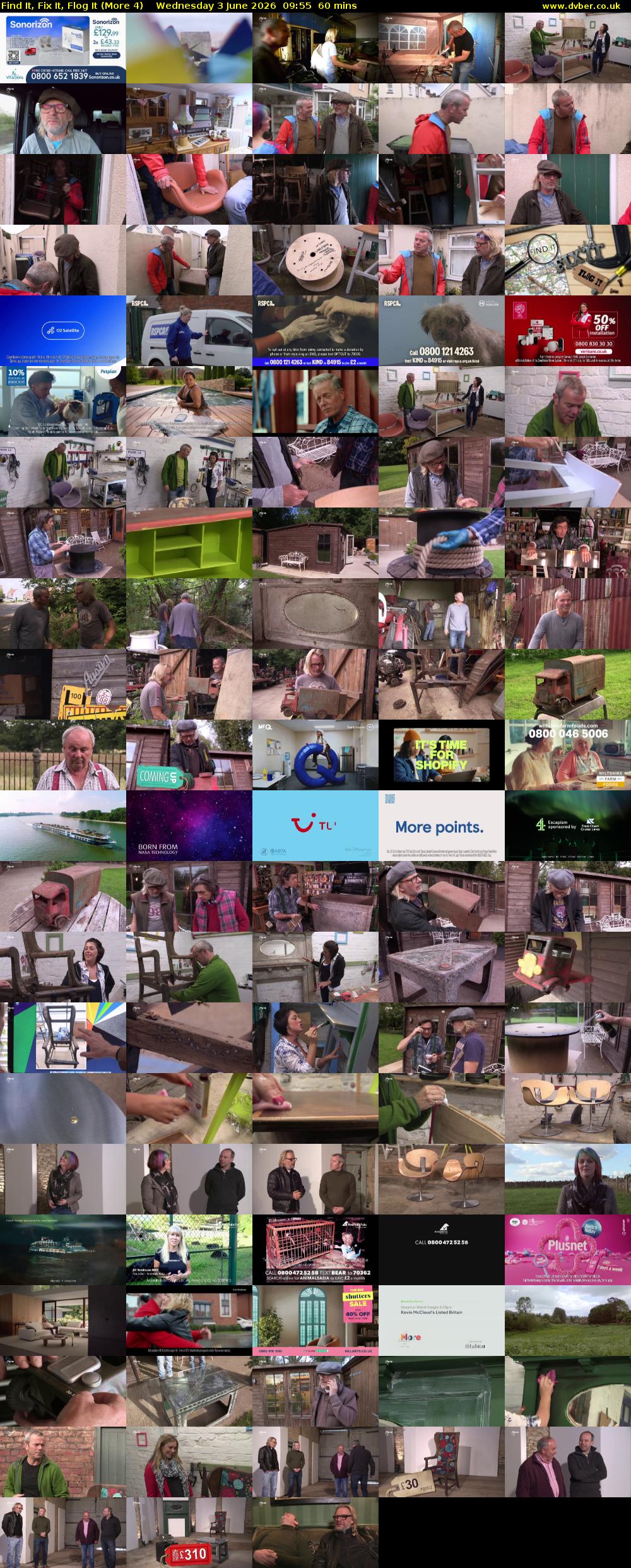 Find It, Fix It, Flog It (More 4) Wednesday 3 June 2026 09:55 - 10:55