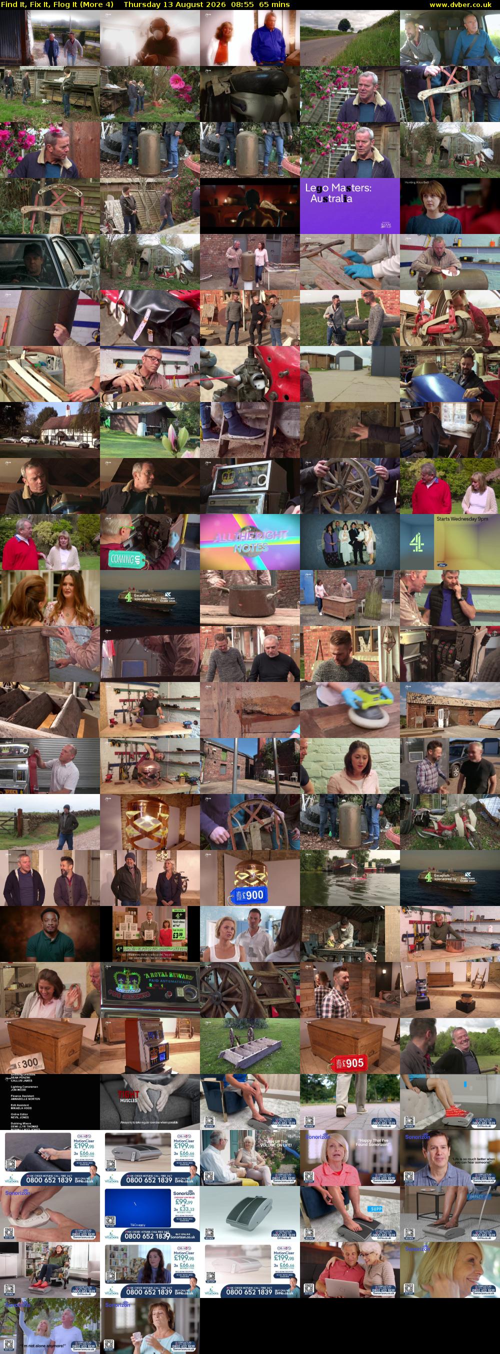 Find It, Fix It, Flog It (More 4) Thursday 13 August 2026 08:55 - 10:00