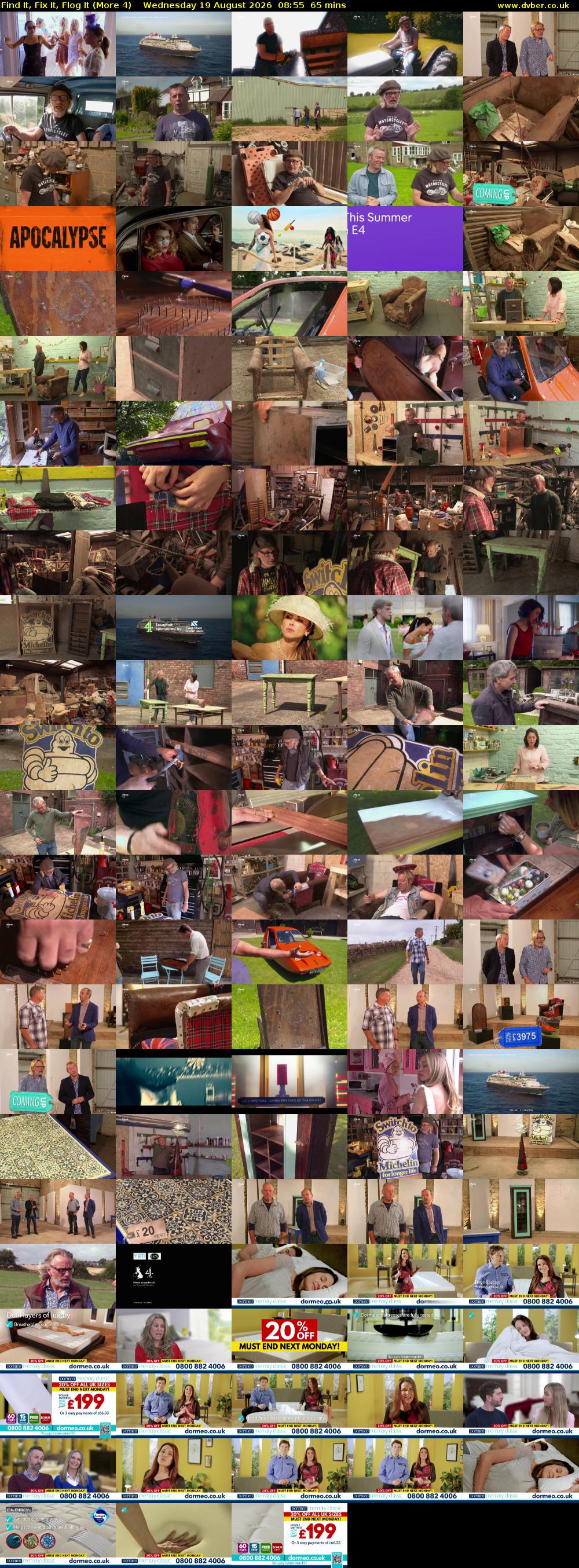 Find It, Fix It, Flog It (More 4) Wednesday 19 August 2026 08:55 - 10:00