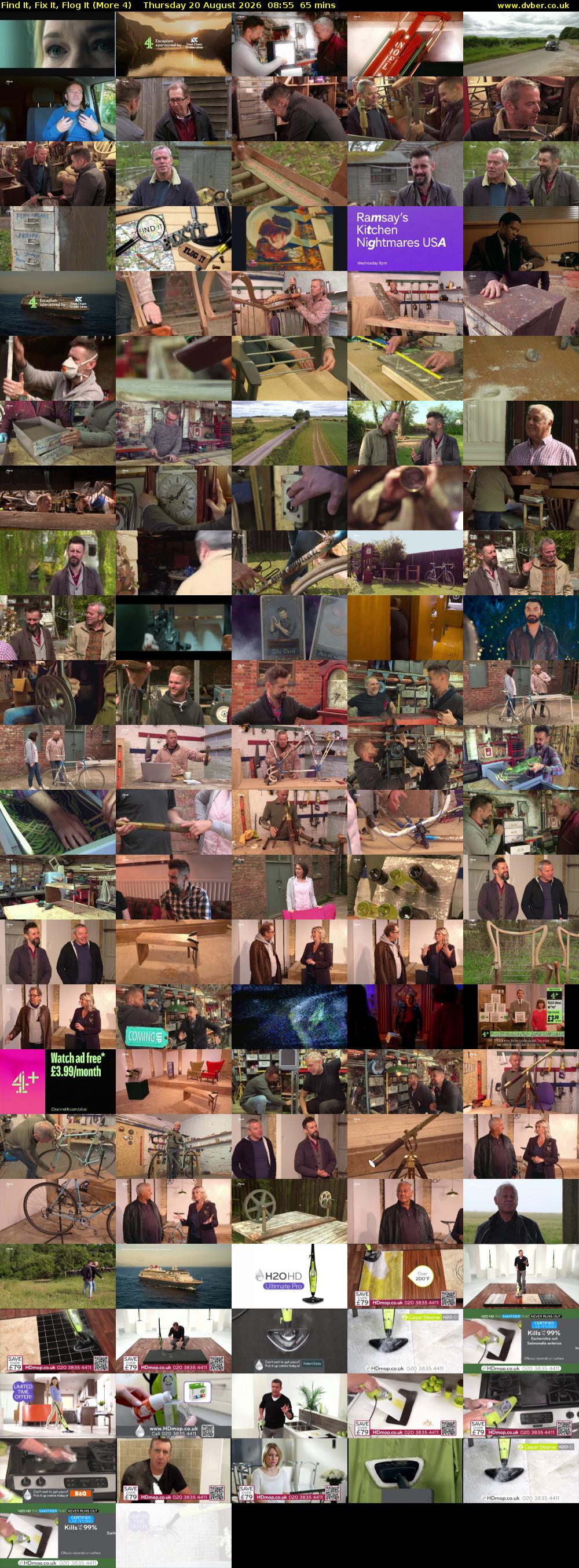 Find It, Fix It, Flog It (More 4) Thursday 20 August 2026 08:55 - 10:00
