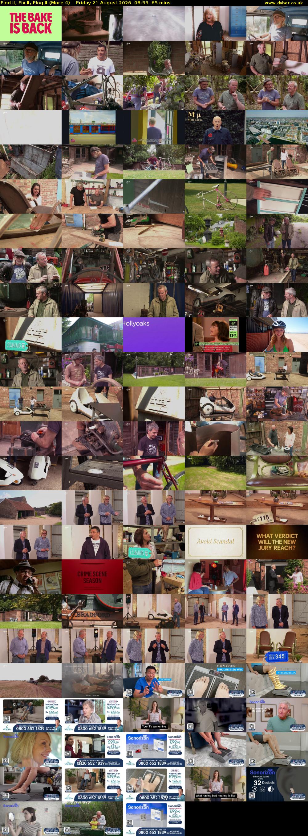 Find It, Fix It, Flog It (More 4) Friday 21 August 2026 08:55 - 10:00