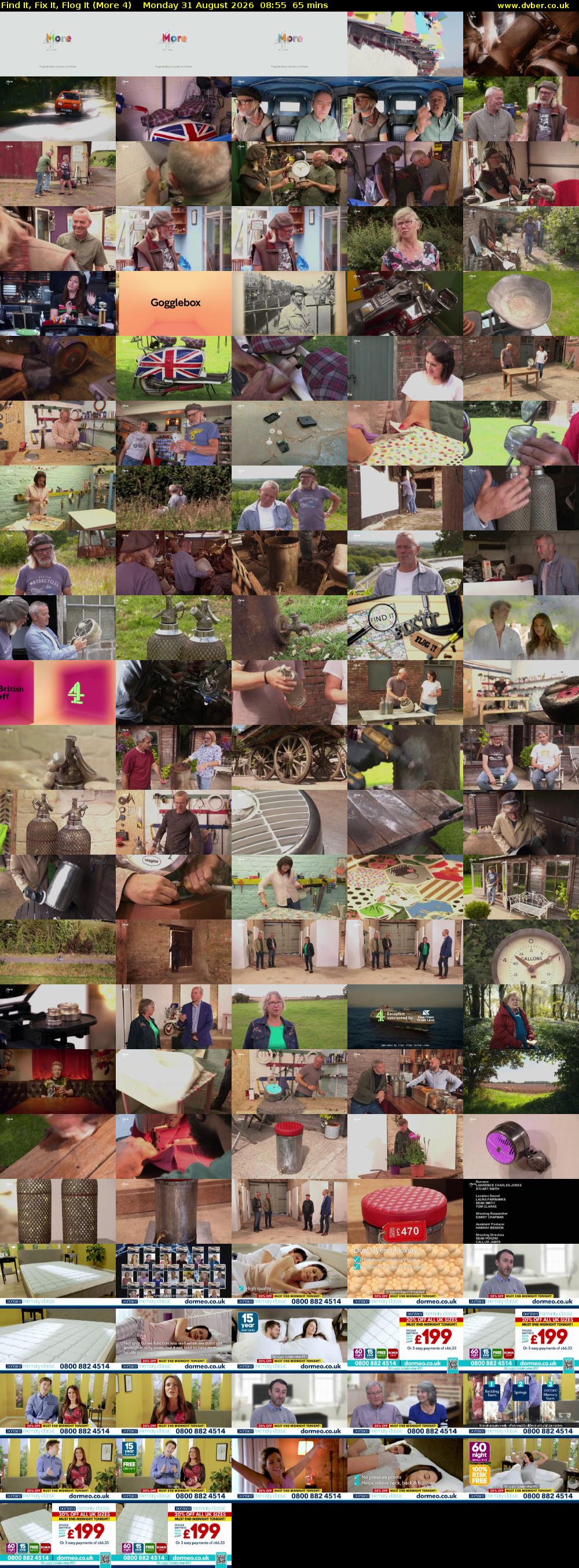 Find It, Fix It, Flog It (More 4) Monday 31 August 2026 08:55 - 10:00