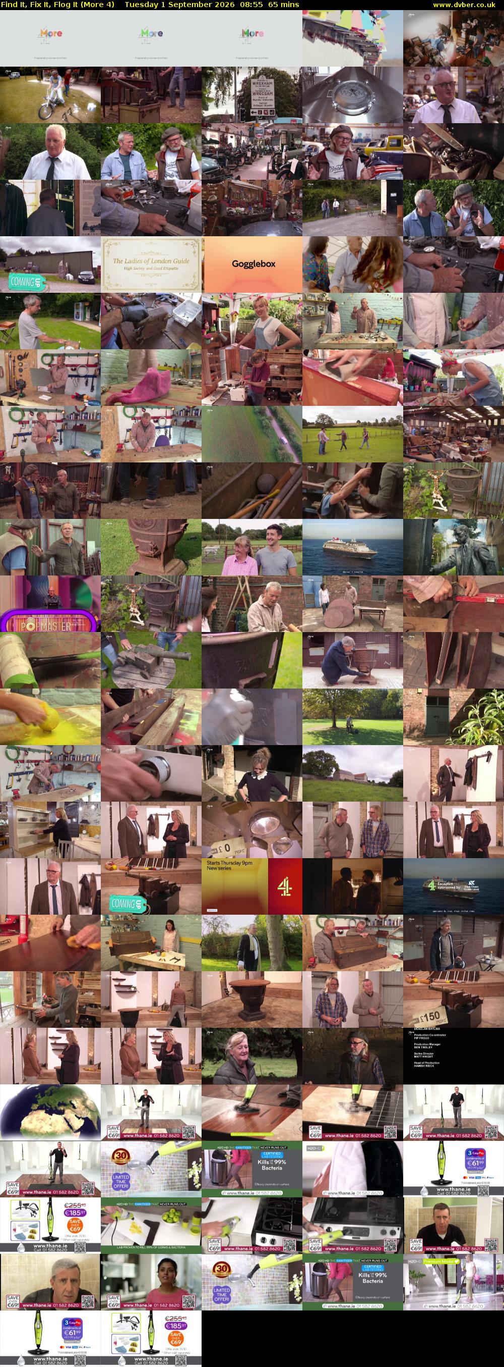 Find It, Fix It, Flog It (More 4) Tuesday 1 September 2026 08:55 - 10:00