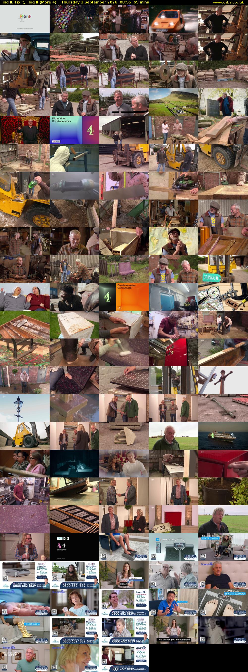 Find It, Fix It, Flog It (More 4) Thursday 3 September 2026 08:55 - 10:00
