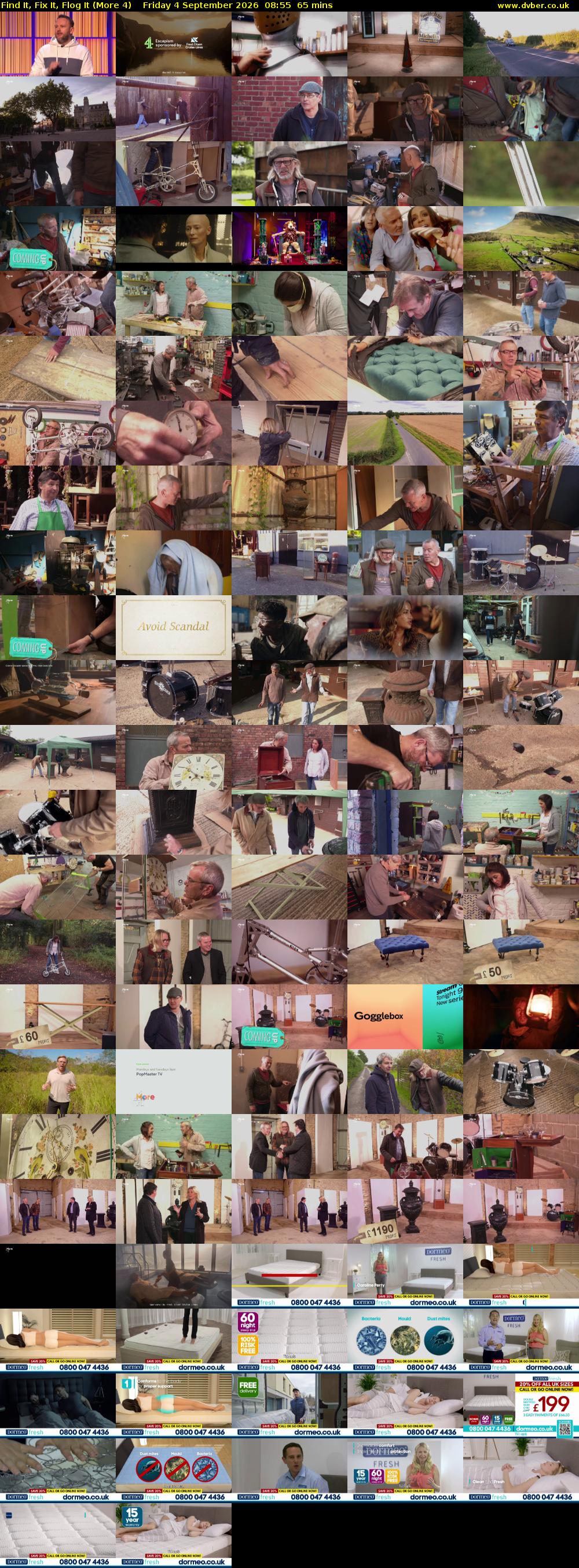 Find It, Fix It, Flog It (More 4) Friday 4 September 2026 08:55 - 10:00
