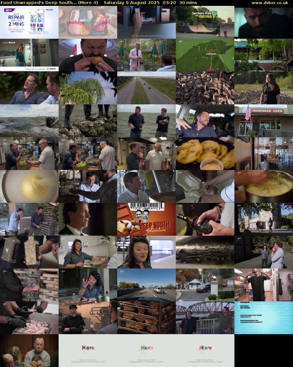 Food Unwrapped's Deep South... (More 4) Saturday 9 August 2025 03:20 - 03:50
