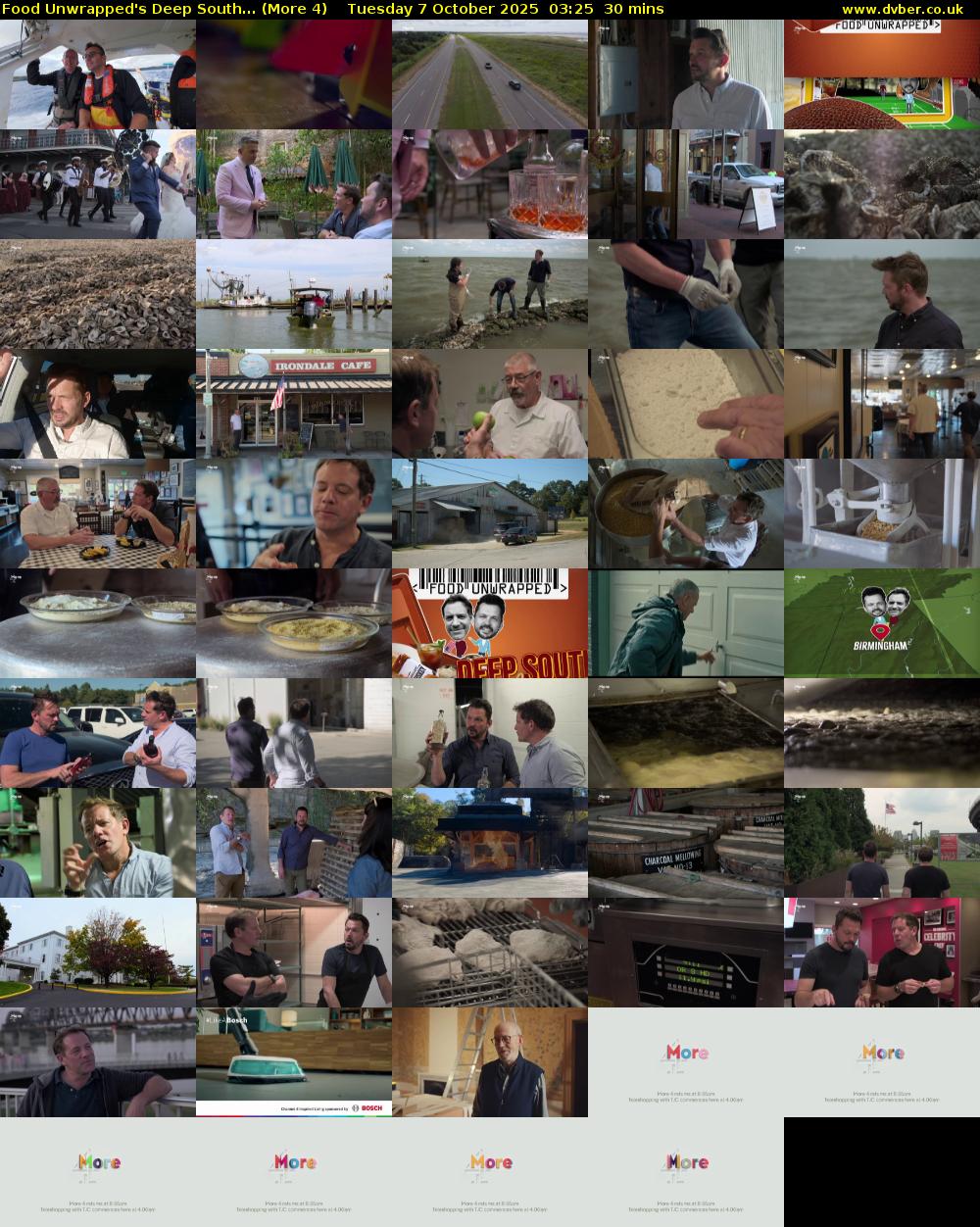 Food Unwrapped's Deep South... (More 4) Tuesday 7 October 2025 03:25 - 03:55