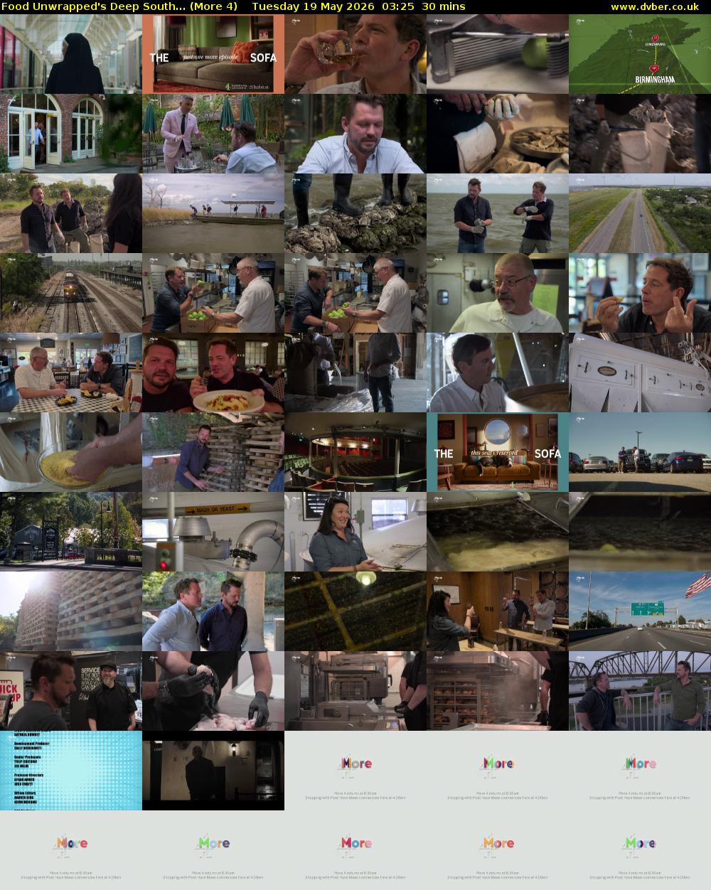 Food Unwrapped's Deep South... (More 4) Tuesday 19 May 2026 03:25 - 03:55