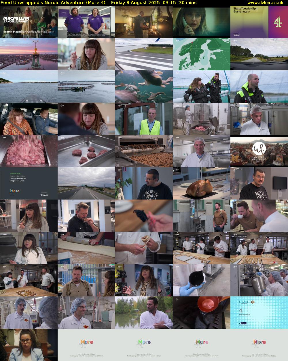 Food Unwrapped's Nordic Adventure (More 4) Friday 8 August 2025 03:15 - 03:45