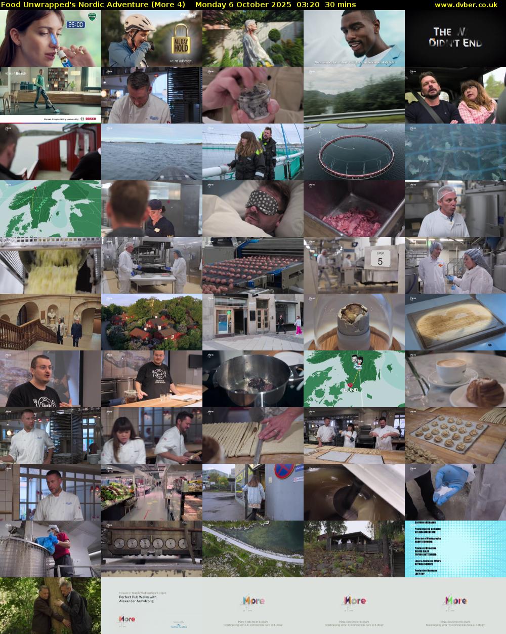 Food Unwrapped's Nordic Adventure (More 4) Monday 6 October 2025 03:20 - 03:50