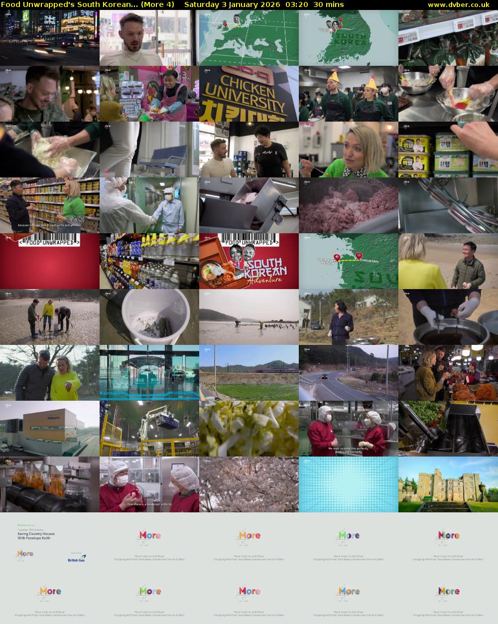 Food Unwrapped's South Korean... (More 4) Saturday 3 January 2026 03:20 - 03:50