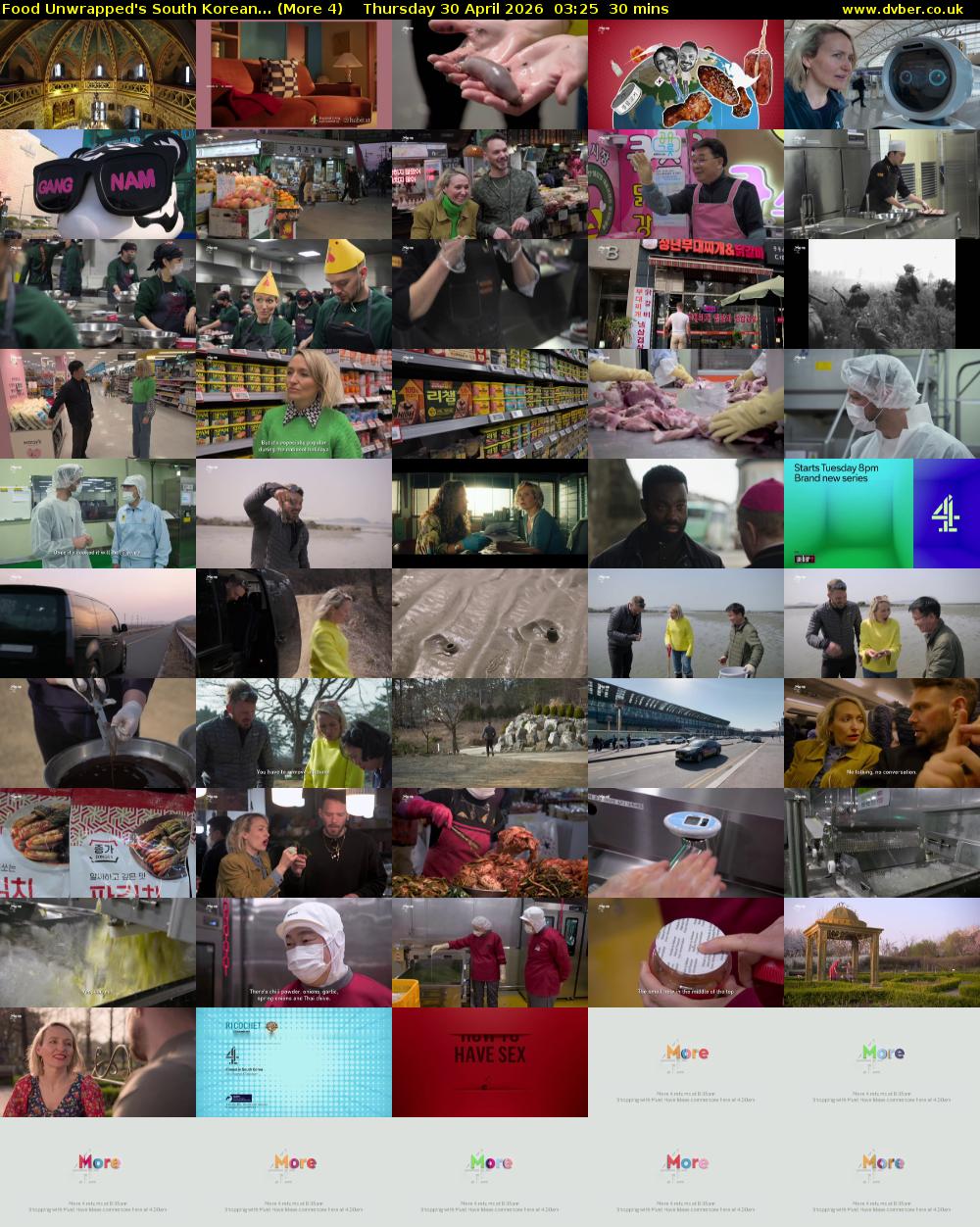 Food Unwrapped's South Korean... (More 4) Thursday 30 April 2026 03:25 - 03:55