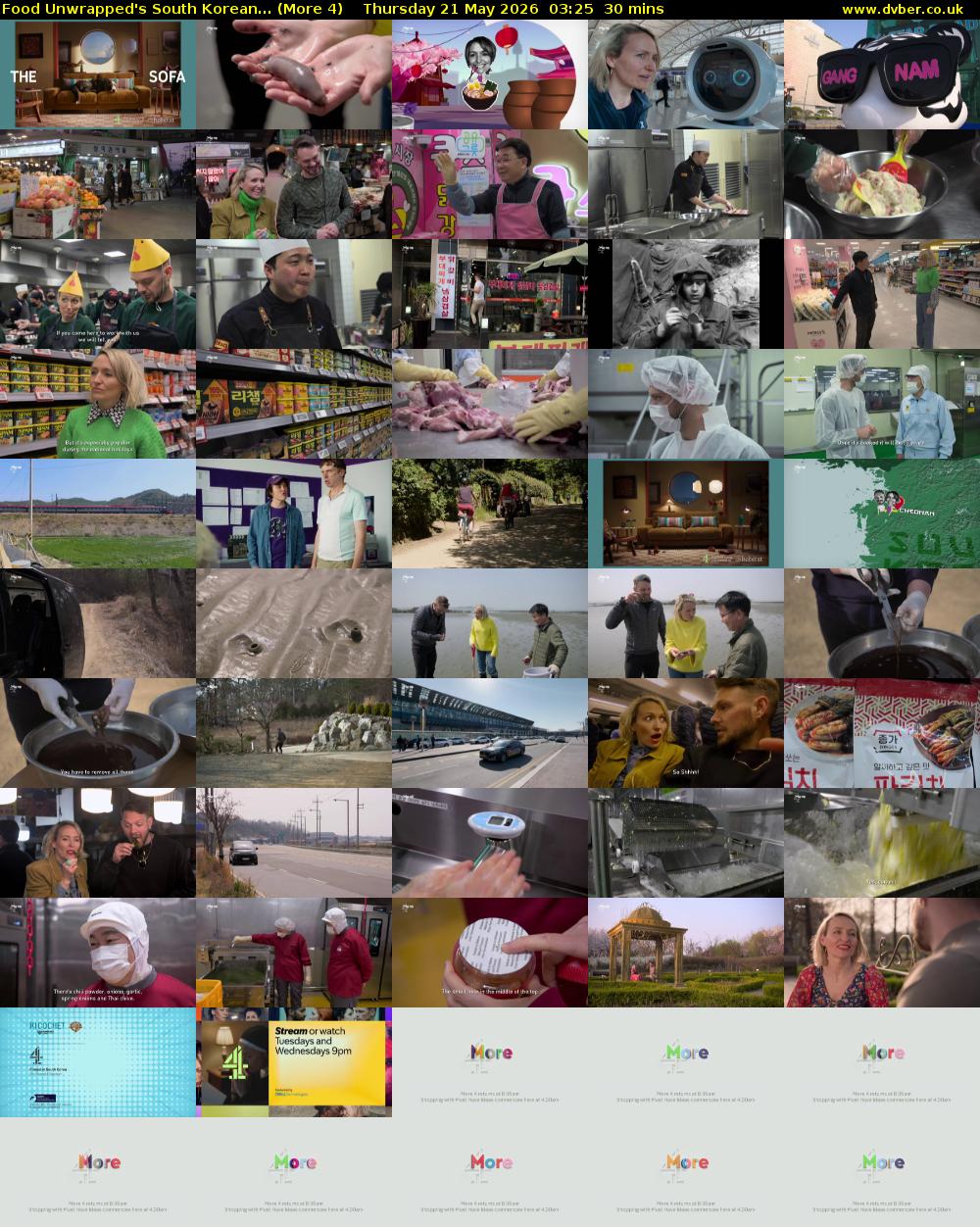 Food Unwrapped's South Korean... (More 4) Thursday 21 May 2026 03:25 - 03:55