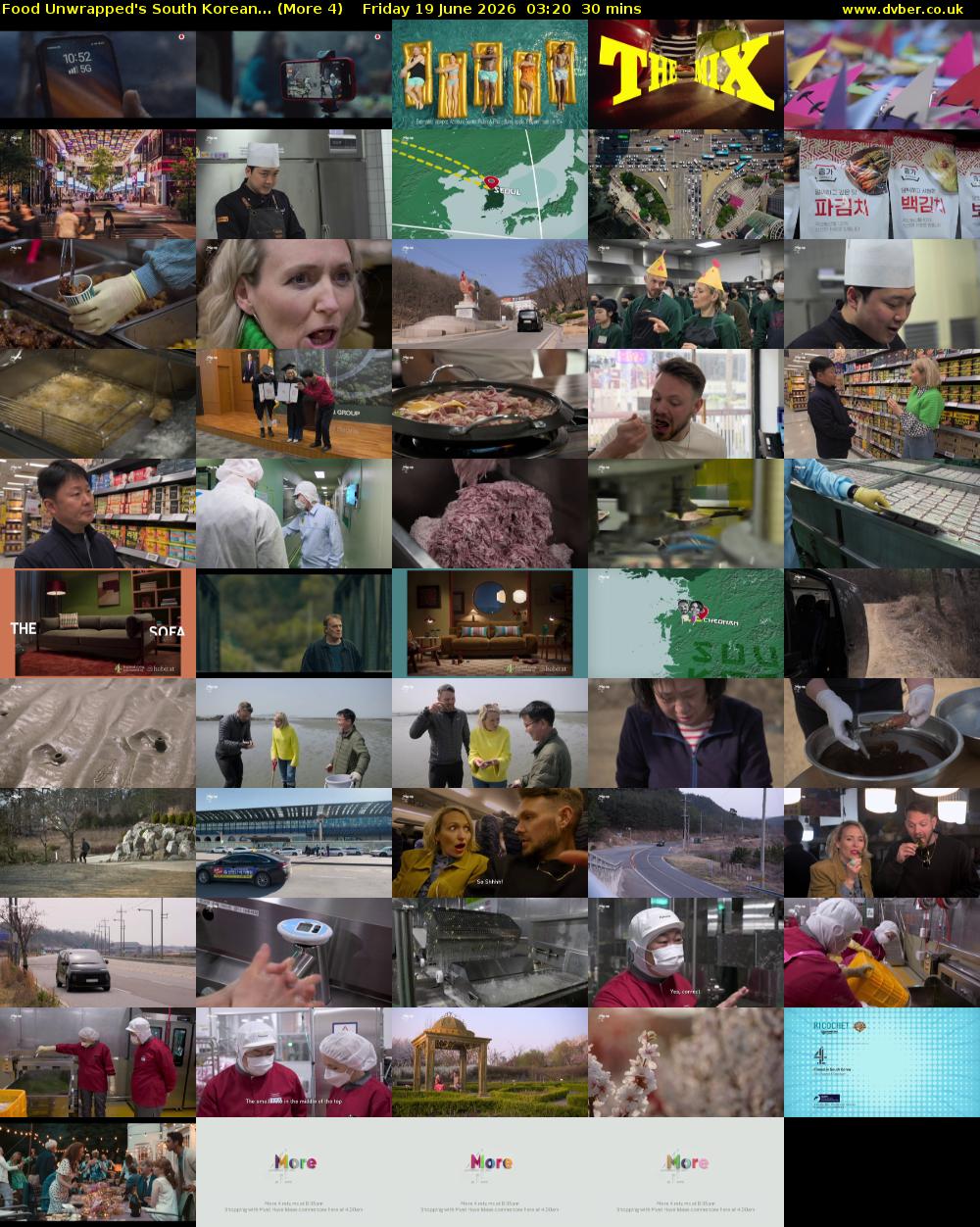 Food Unwrapped's South Korean... (More 4) Friday 19 June 2026 03:20 - 03:50