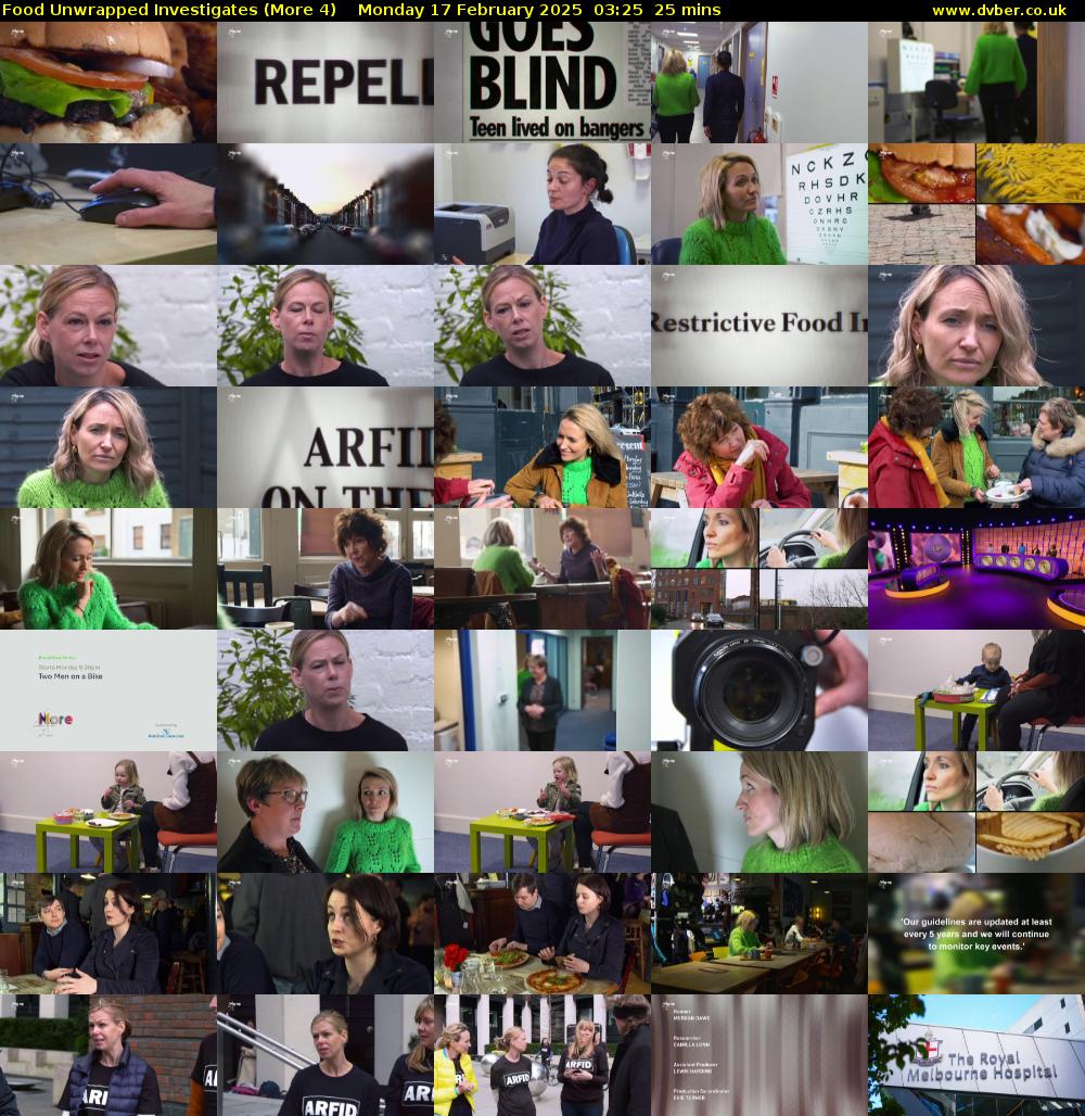 Food Unwrapped Investigates (More 4) Monday 17 February 2025 03:25 - 03:50