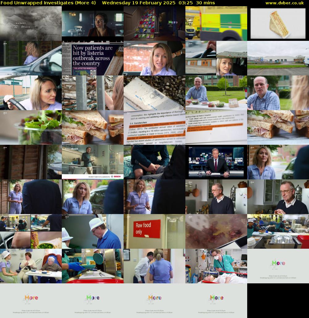Food Unwrapped Investigates (More 4) Wednesday 19 February 2025 03:25 - 03:55