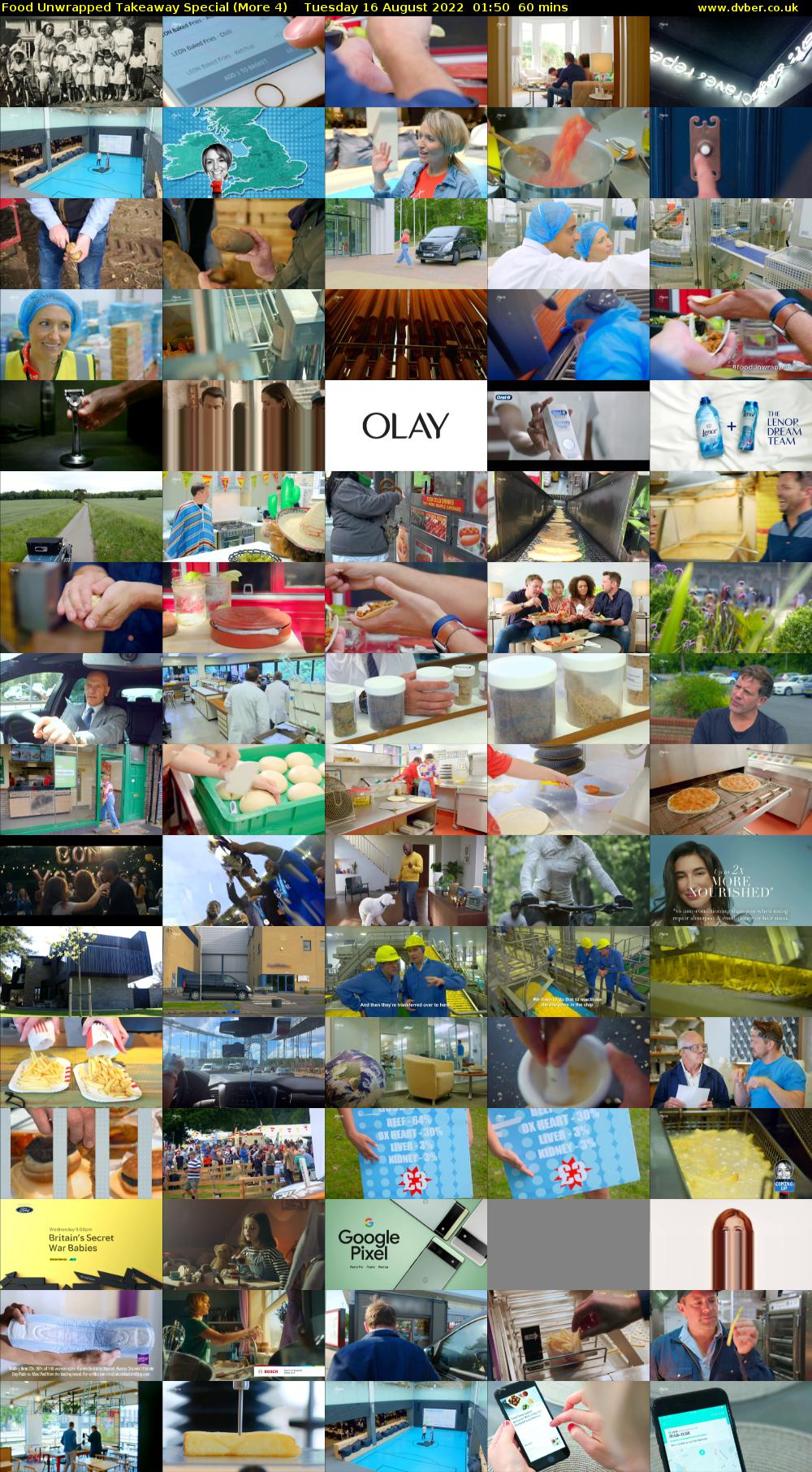 Food Unwrapped Takeaway Special (More 4) Tuesday 16 August 2022 01:50 - 02:50